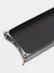 Светло-коричневый чехол с цепочкой iPhone 6 / 7 / 8 / Se 2020 / 6 Plus / 7 Plus / 8 Plus стразы, жемчуг