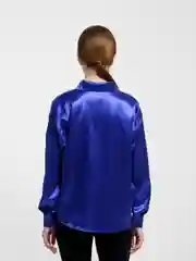 Синий женская рубашка, яркая