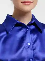 Синий женская рубашка, яркая