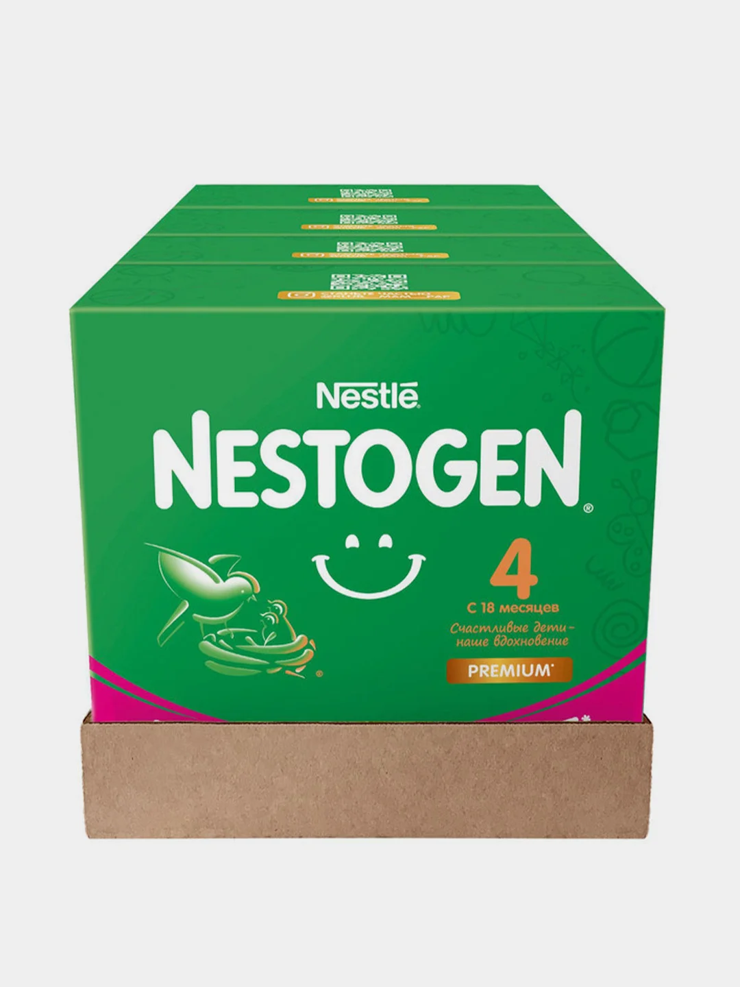 Смесь детская NESTOGEN 4 сухая молочная, с 18 мес, (3 x 300 г) 900 г