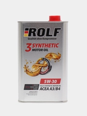 Моторное масло ROLF 3-SYNTHETIC 5W-30, ACEA A3/B4, синтетическое, 1 л