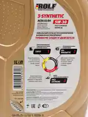Моторное масло ROLF 3-SYNTHETIC 5W-30, ACEA A3/B4, синтетическое, 1 л