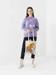 Сумка-шоппер с принтом, хлопок