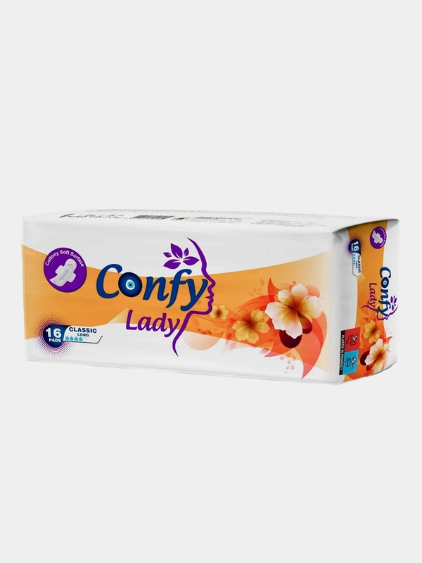 Гигиенические женские прокладки Confy Lady CLASSIC LONG, 16 штук