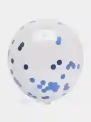 Лазурный воздушные шары с конфетти, 12 дюймов