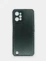 Черный чехол Realme C31 (Реалми С31) силиконовый под карбон