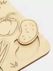 Мозаика "Овощи", раскраска, развивающая