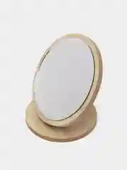 Зеркало настольное High Tech, в деревянной оправе, круг, d 14,5 см, высота 16 см