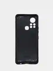 Черный чехол Infinix Hot 11S силиконовый под карбон