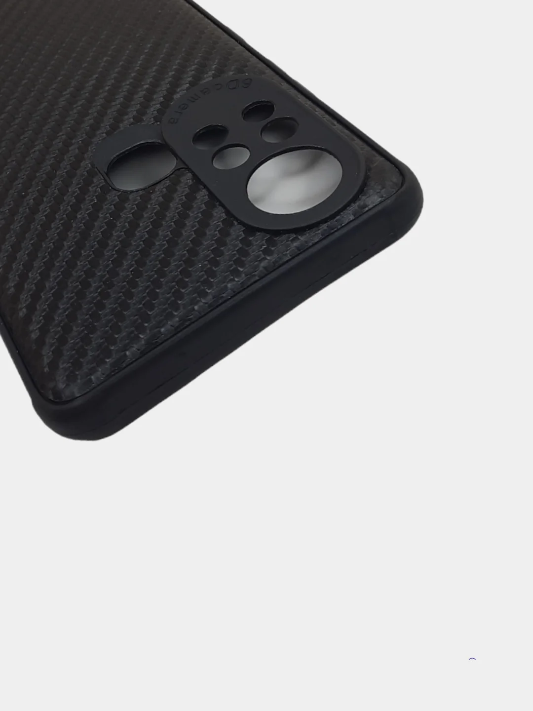 Черный чехол Infinix Hot 11S силиконовый под карбон