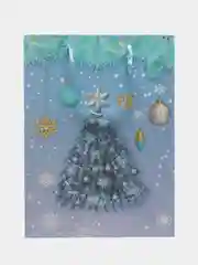 Фиолетовый пакет новогодний, подарочный