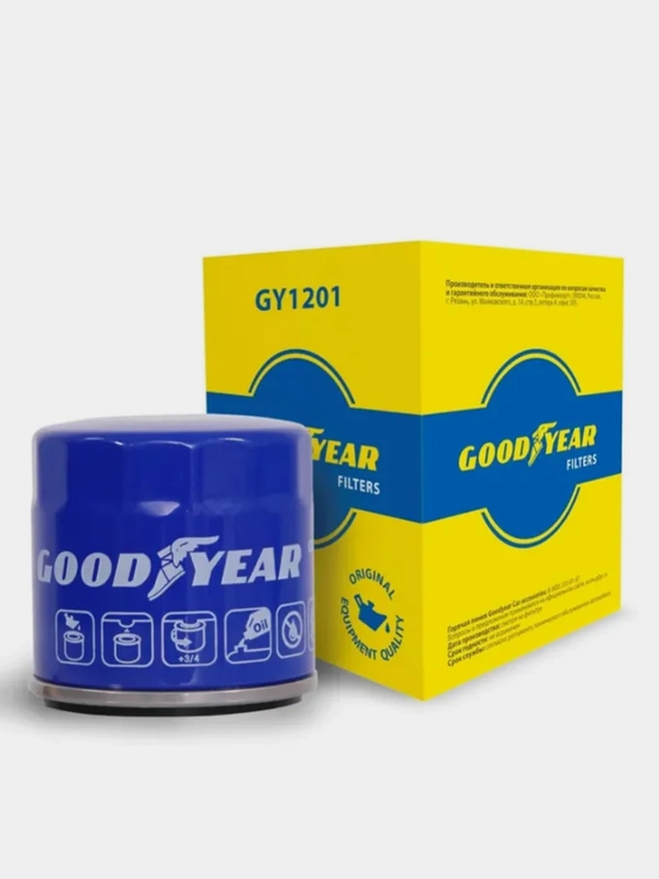 Фильтр масляный автомобильный Goodyear GY1201, Chevrolet/Chery/Daewoo/Subaru/Suzuki