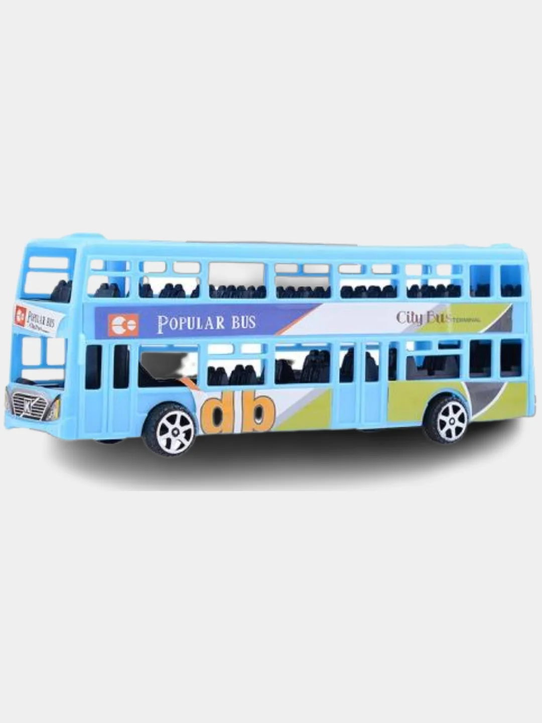 Синий игрушечный автобус, инерционная игрушка для мальчика