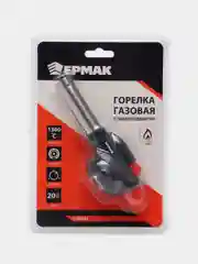 Горелка газовая ЕРМАК, с пьезорозжигом, широкое сопло, латунь, 15,5 х 4,5 х 5 см