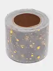 Серый фатин "Звездочки", 5,5 см