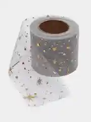 Серый фатин "Звездочки", 5,5 см