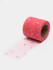 Коралловый фатин сердечки 5,5см