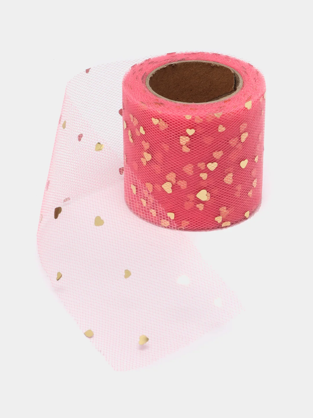 Коралловый фатин сердечки 5,5см
