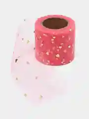 Коралловый фатин сердечки 5,5см