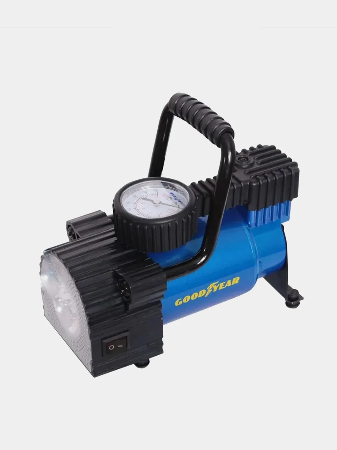 Компрессор автомобильный Goodyear GY-30L LED, 30 л/мин, с фонарём, со съемной ручкой