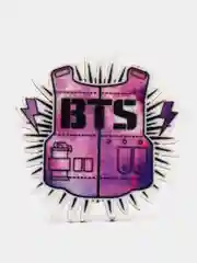 Значок на одежду "BTS бронежилет", пин на булавке деревянный