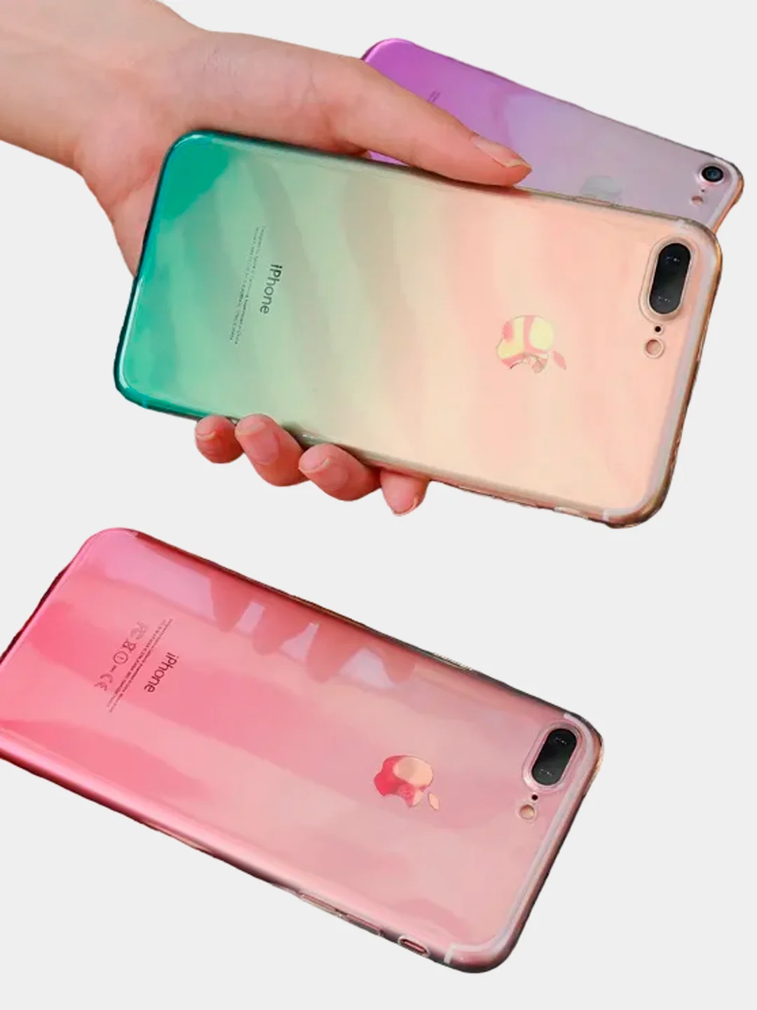 Зеленый чехол градиент для Apple iPhone 11,11 Pro,11ProMax,XS,XSMax,XR,X,7/8Plus,7/8,6/6s,6plus