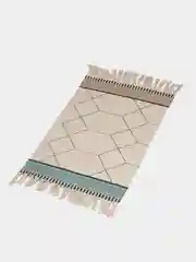 Бежевый коврик прикроватный, хлопковый, 60*90 см