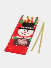 Красный новогодний чехол для бутылки