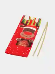 Багровый новогодний чехол для бутылки