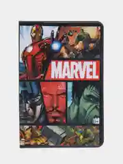 Черный обложка на паспорт "MARVEL"