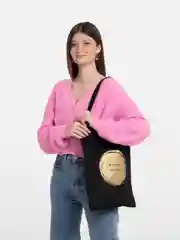 Золотой сумка-шоппер, хлопок