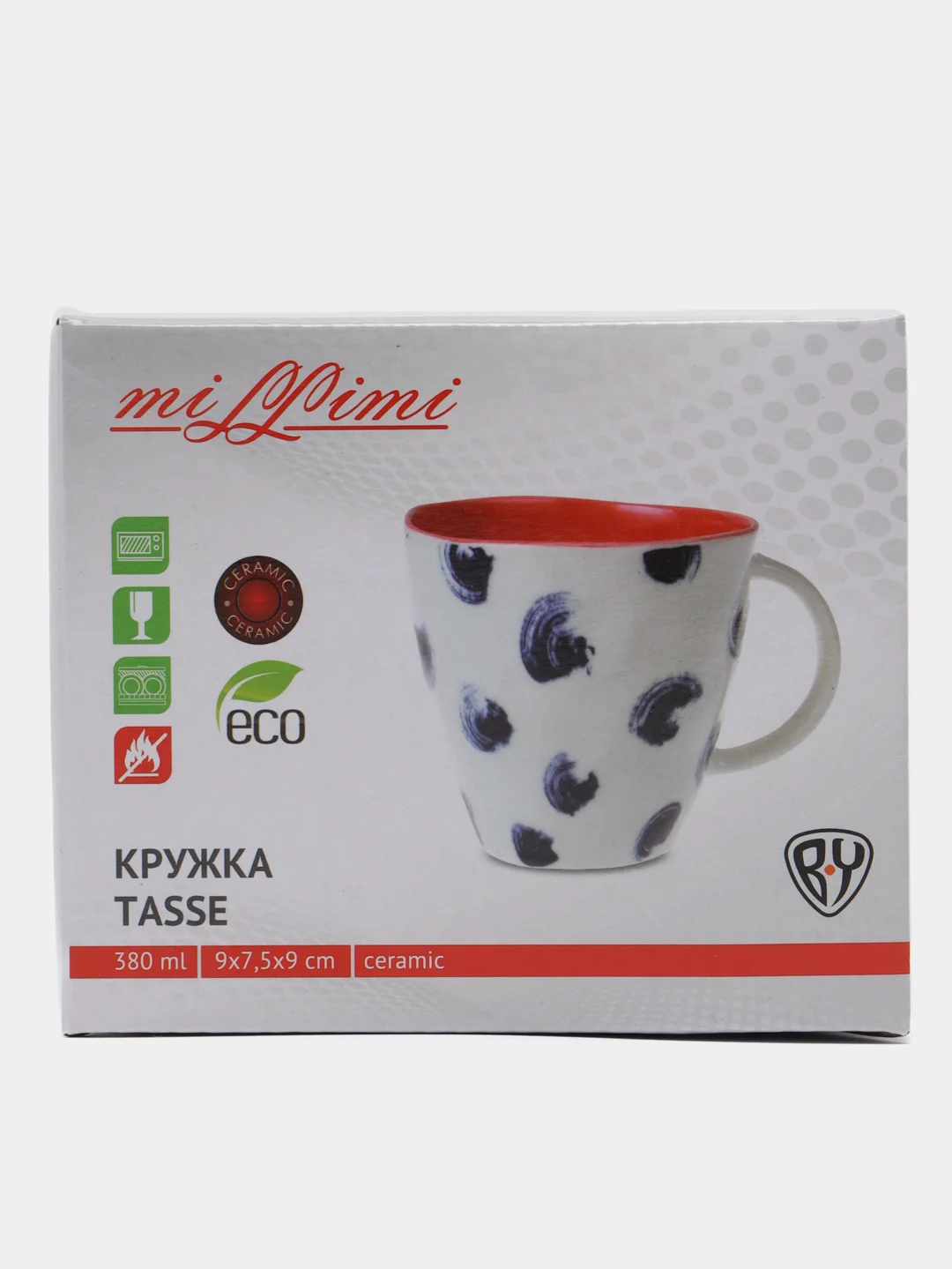 Кружка MILLIMI "Индиго", керамика, 9 х 7,5 х 9 см, 380 мл