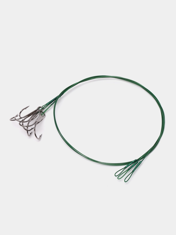 Поводок оснащенный Pike, с тройным крючком, 3 штуки