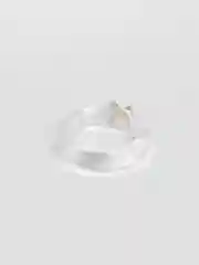 Белый кольцо прозрачное акриловое с бабочкой