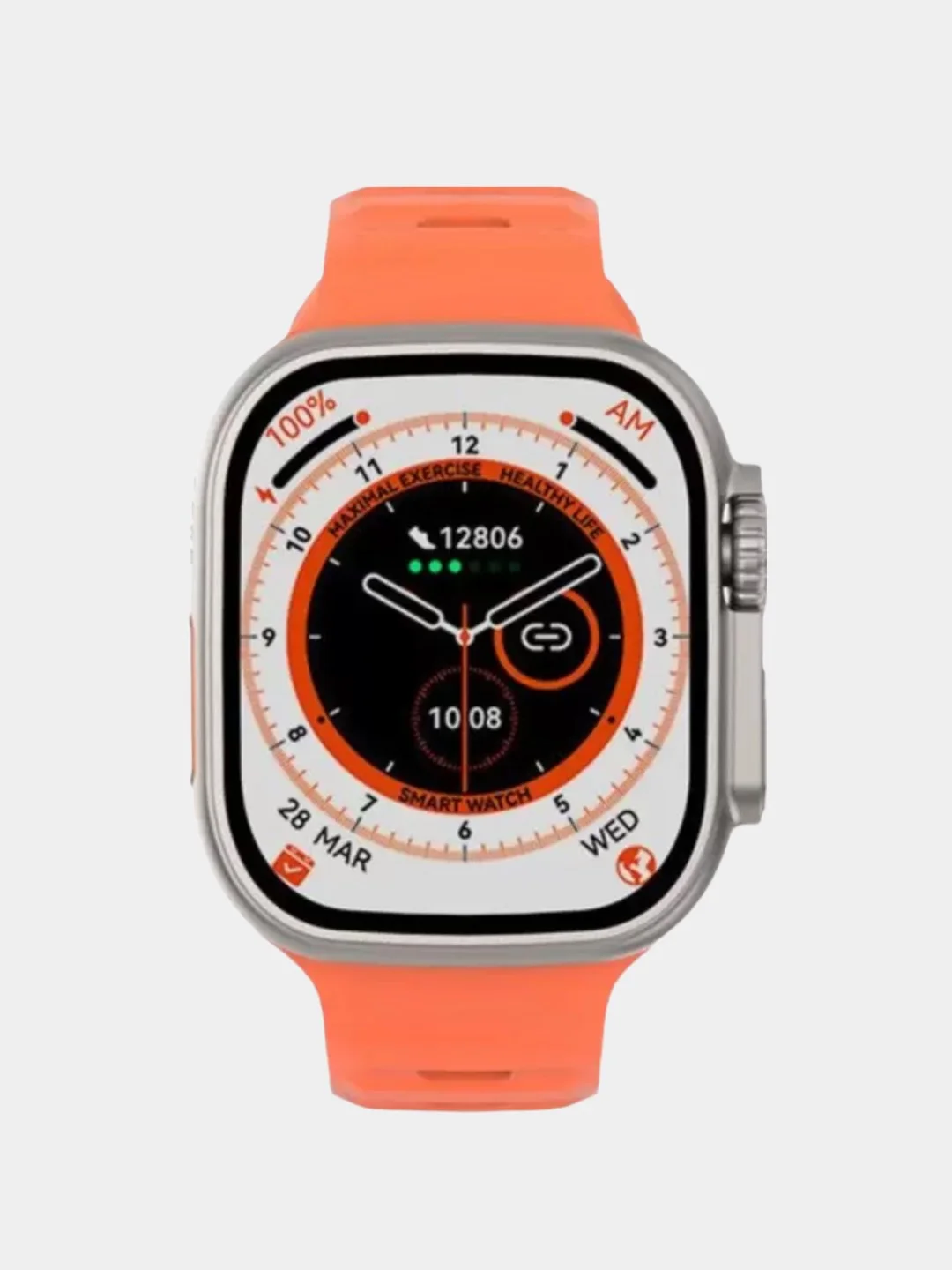 Оранжевый умные смарт фитнес часы 8 серии DT No.1 8 Ultra, Smart Watch 8 Series, 49 мм