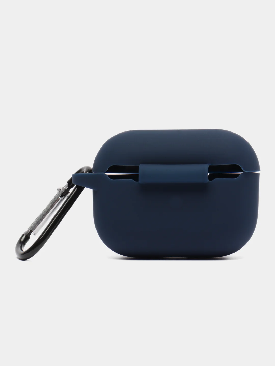 Индиго силиконовый чехол для наушников Apple Airpods Pro, с карабином