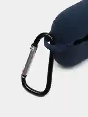 Индиго силиконовый чехол для наушников Apple Airpods Pro, с карабином