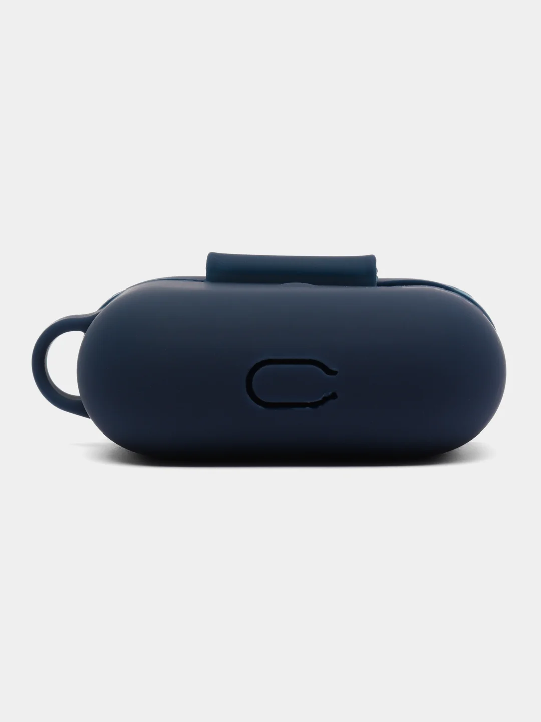 Индиго силиконовый чехол для наушников Apple Airpods Pro, с карабином