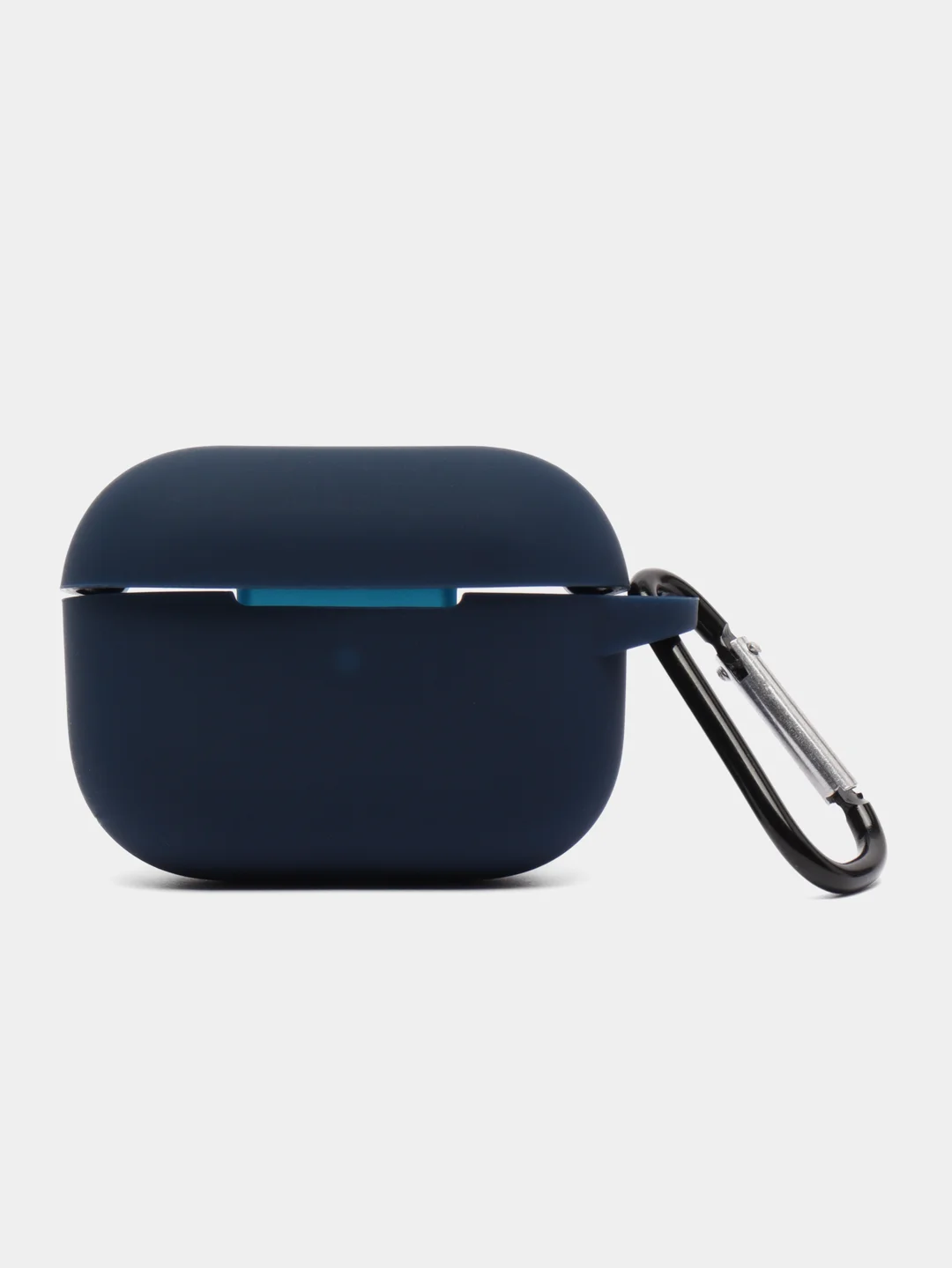 Индиго силиконовый чехол для наушников Apple Airpods Pro, с карабином