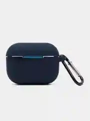 Индиго силиконовый чехол для наушников Apple Airpods Pro, с карабином