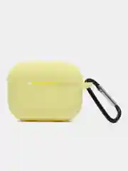 Лимонный силиконовый чехол для наушников Apple Airpods Pro, с карабином