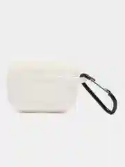 Белый силиконовый чехол для наушников Apple Airpods Pro, с карабином