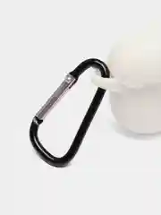 Белый силиконовый чехол для наушников Apple Airpods Pro, с карабином