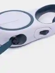 Голубой прочный поводок рулетка на ошейник для собак  мелких и средних  пород 3м, 5м  до 20 кг