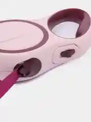 Розовый прочный поводок рулетка на ошейник для собак  мелких и средних  пород 3м, 5м  до 20 кг
