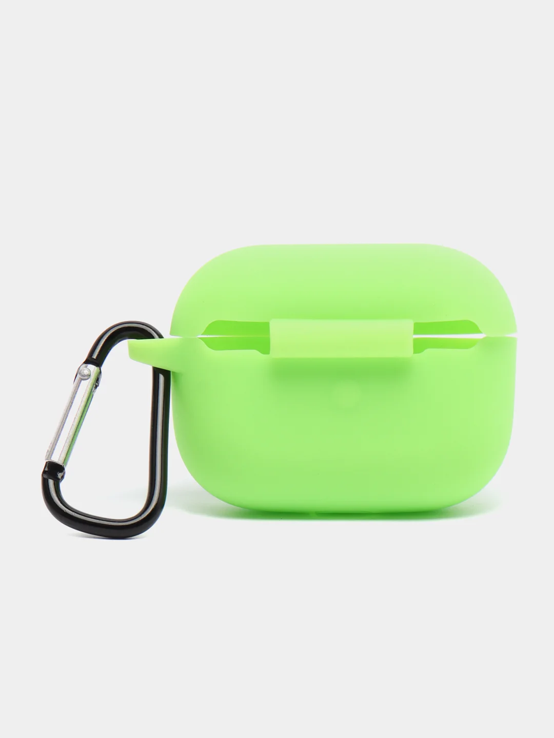 Лайм силиконовый чехол для наушников Apple Airpods Pro, с карабином