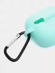 Бирюзовый силиконовый чехол для наушников Apple Airpods Pro, с карабином