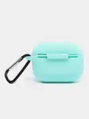 Бирюзовый силиконовый чехол для наушников Apple Airpods Pro, с карабином