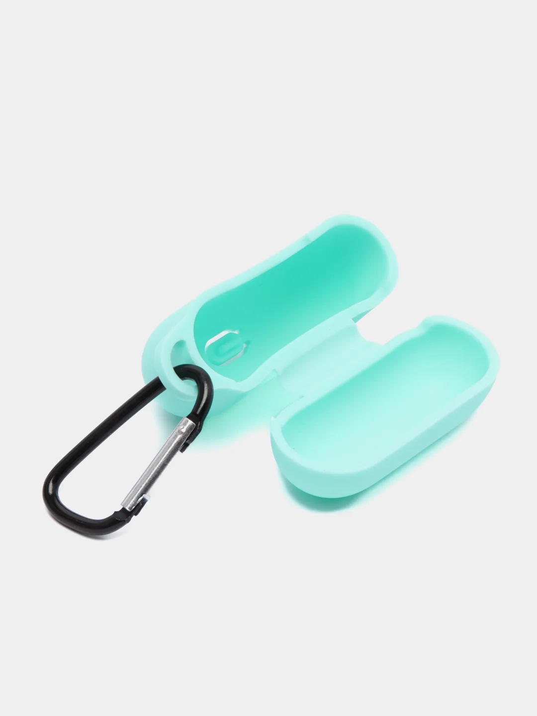 Бирюзовый силиконовый чехол для наушников Apple Airpods Pro, с карабином