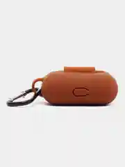 Коричневый силиконовый чехол для наушников Apple Airpods Pro, с карабином